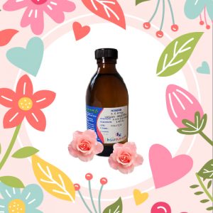 Aceite esencial de rosas para relajación y aromaterapia.