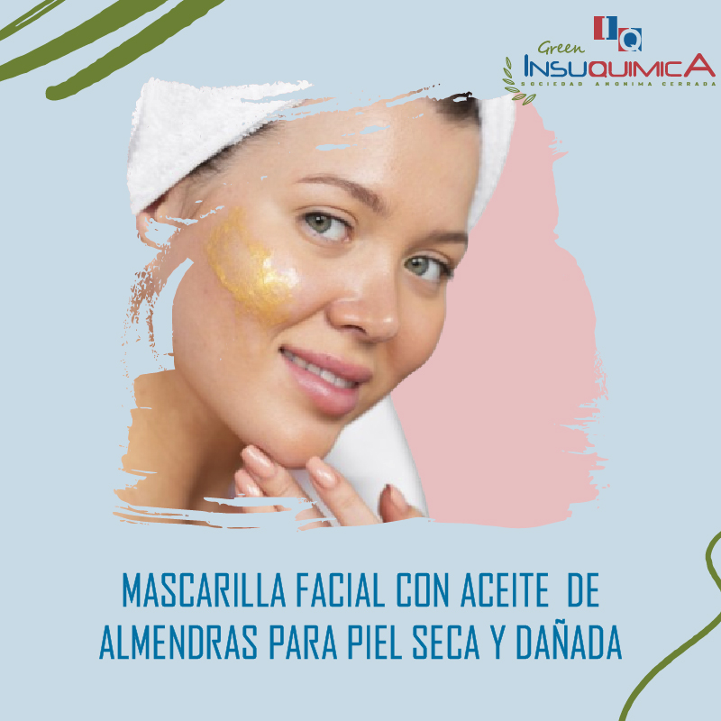 mascarilla facial con aceite de almendras para piel seca y dañada