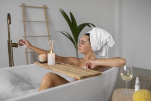 Mujer en la bañera 
